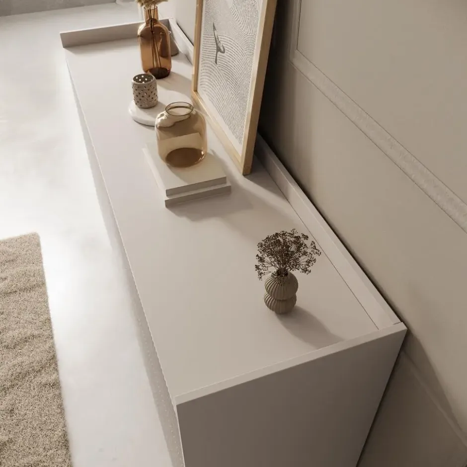 Meubella - Asty - Ladekast met 6 lades - Beige - 150x41x92 cm