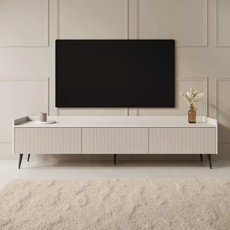 Meubella - Asty - TV-Meubel - Beige - 180 cm