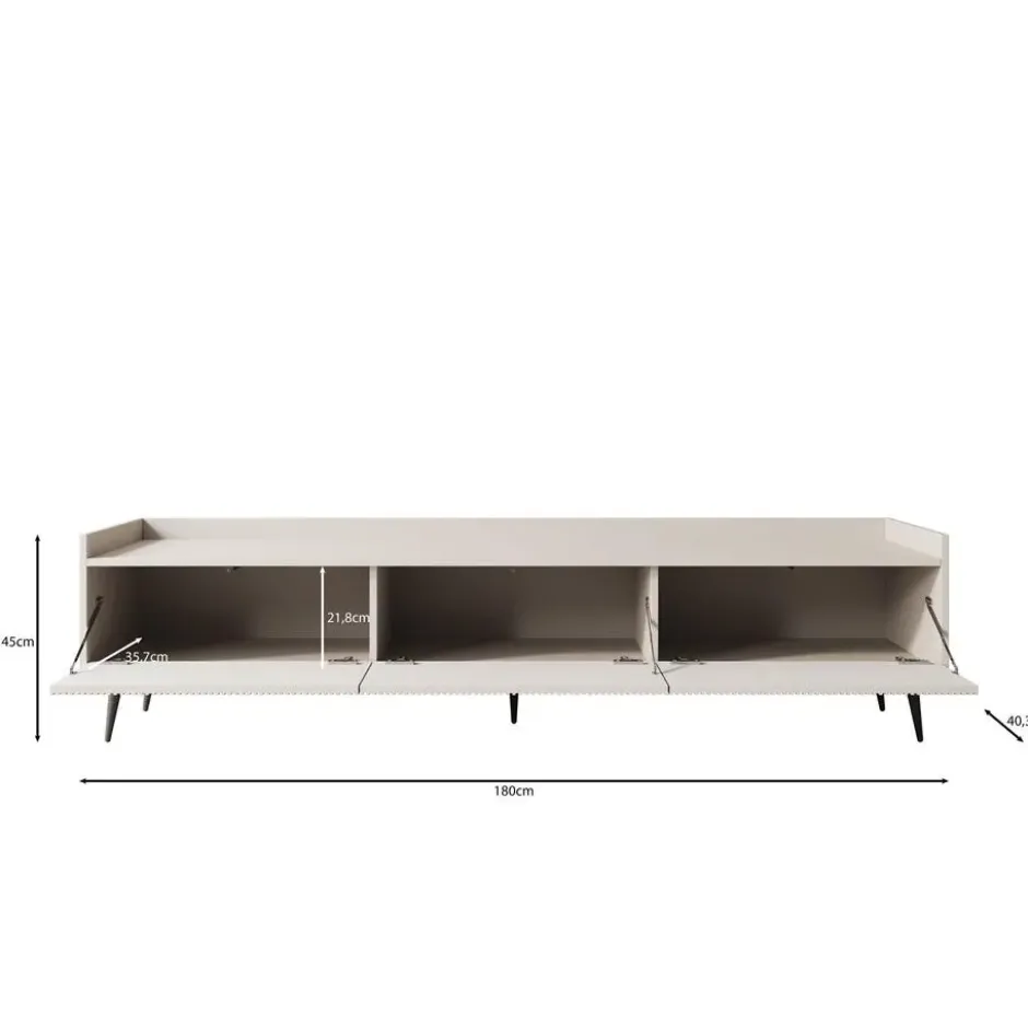 Meubella - Asty - TV-Meubel - Beige - 180 cm