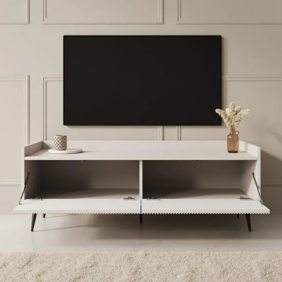 Meubella - Asty - TV-Meubel - Beige - 121 cm