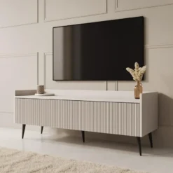 Meubella - Asty - TV-Meubel - Beige - 121 cm
