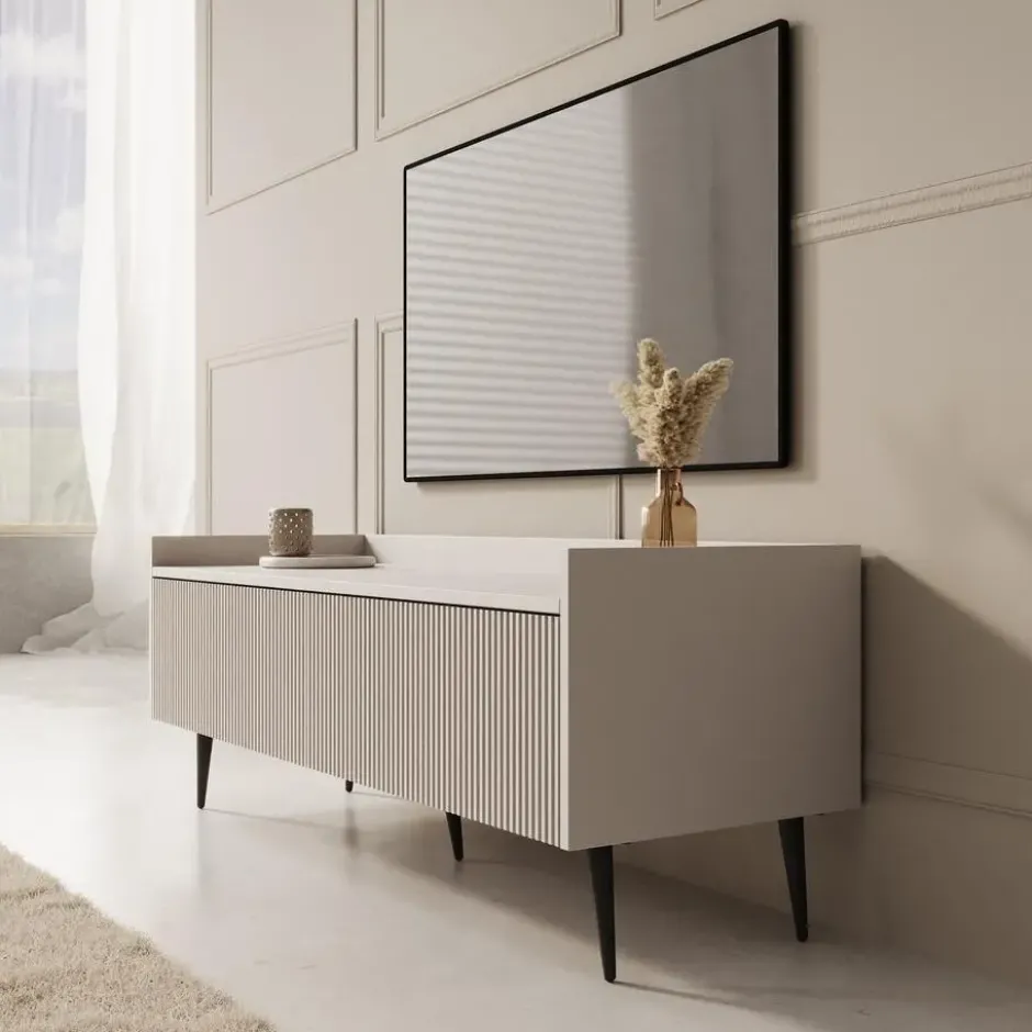 Meubella - Asty - TV-Meubel - Beige - 121 cm