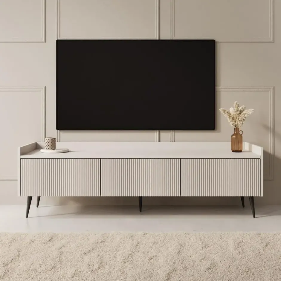 Meubella - Asty - TV-Meubel - Beige - 150 cm