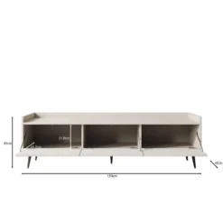 Meubella - Asty - TV-Meubel - Beige - 150 cm