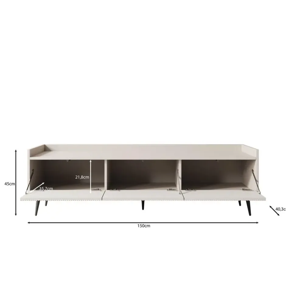 Meubella - Asty - TV-Meubel - Beige - 150 cm