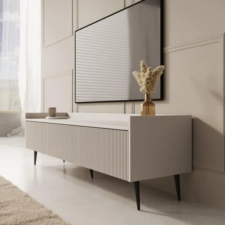 Meubella - Asty - TV-Meubel - Beige - 150 cm