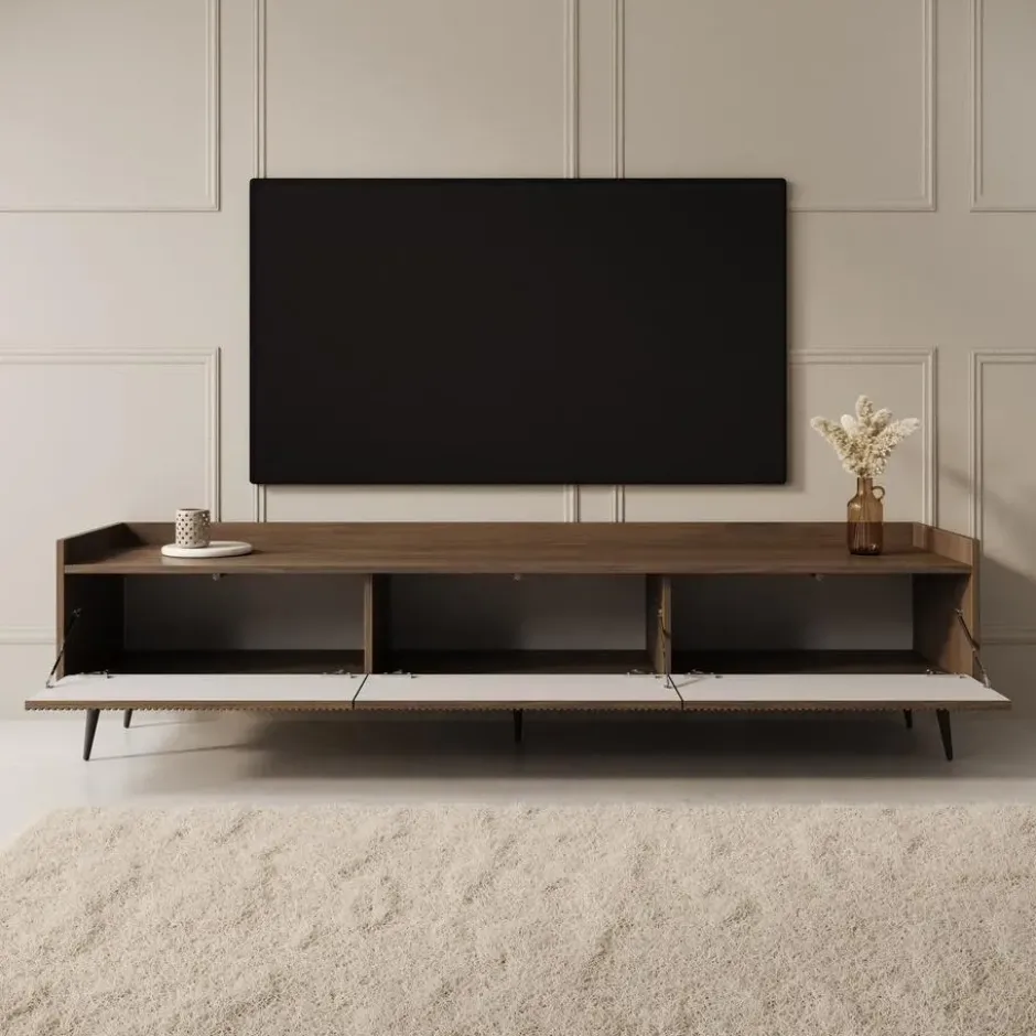 Meubella - Asty - TV-Meubel - Donker eiken - 180 cm