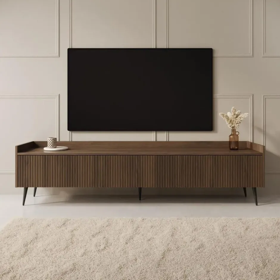 Meubella - Asty - TV-Meubel - Donker eiken - 180 cm