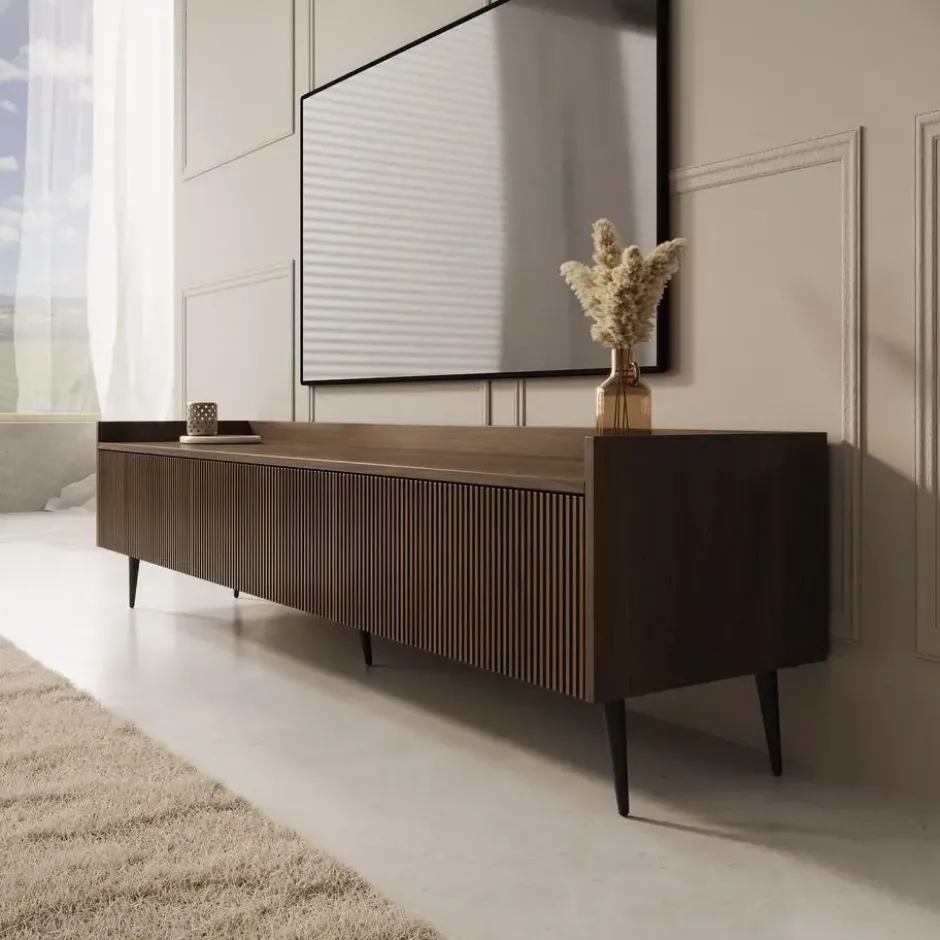 Meubella - Asty - TV-Meubel - Donker eiken - 180 cm