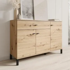 Meubella - Avellio - Dressoir - Eikenpatroon - 116x35x78 cm
