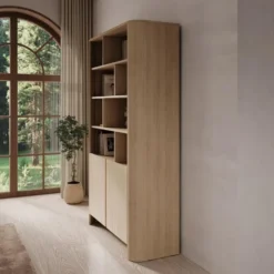 Meubella - Barbados - Boekenkast - Eiken - 103x39x170 cm