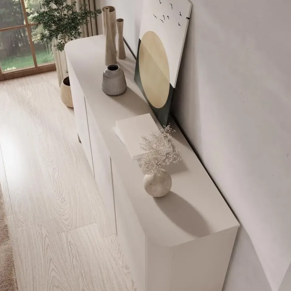 Meubella - Barbados - Dressoir - Beige - 168x39x84 cm