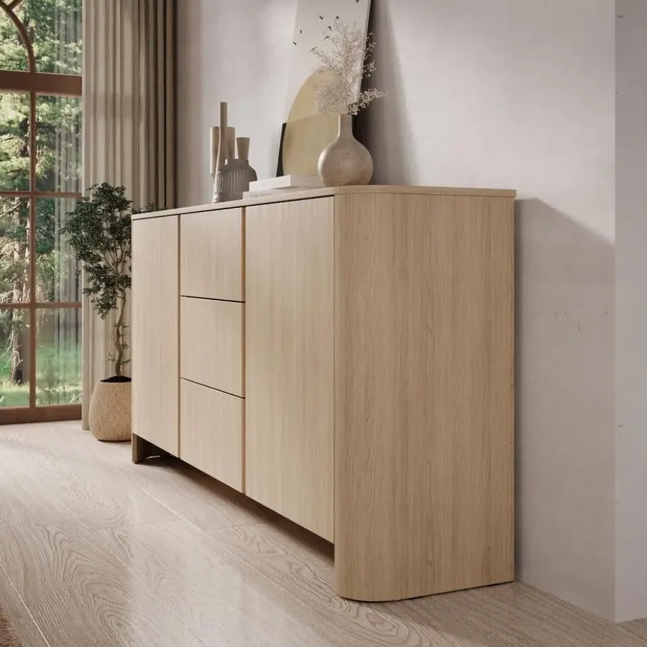 Meubella - Barbados - Dressoir - Eiken - 168x39x84 cm