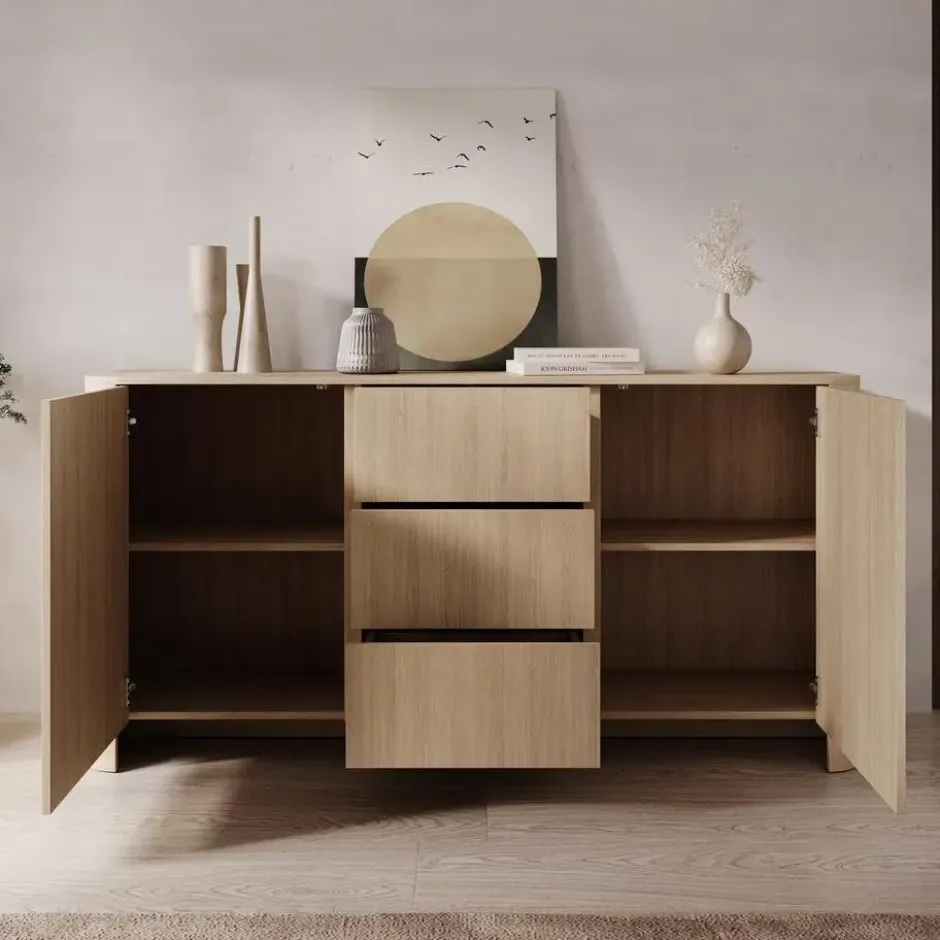 Meubella - Barbados - Dressoir - Eiken - 168x39x84 cm