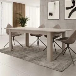 Meubella - Bijou - Eetkamertafel - Beige - 160x90x73 cm