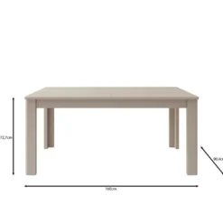 Meubella - Bijou - Eetkamertafel - Beige - 160x90x73 cm
