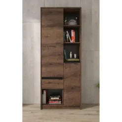 Meubella - Boekenkast Diplo - Eiken - 80 cm