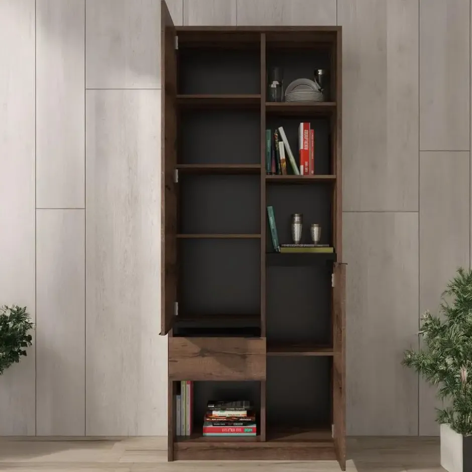 Meubella - Boekenkast Diplo - Eiken - 80 cm
