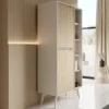 Meubella - Boekenkast Essence - Beige - Licht eiken - 80 cm
