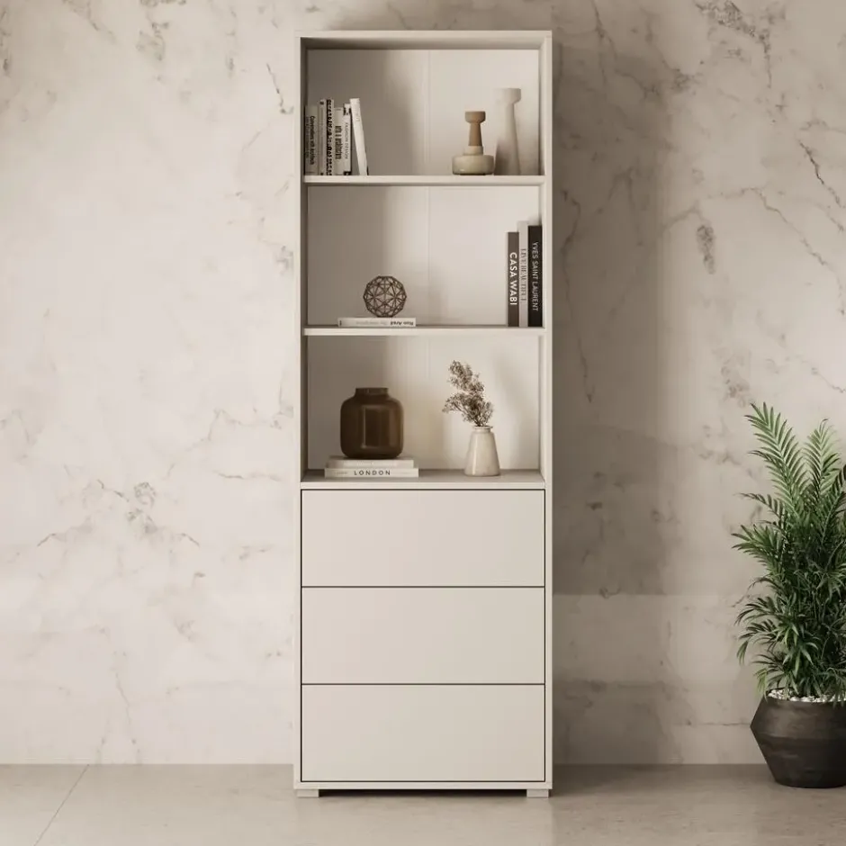 Meubella - Boekenkast Gideon - Beige - 60 cm