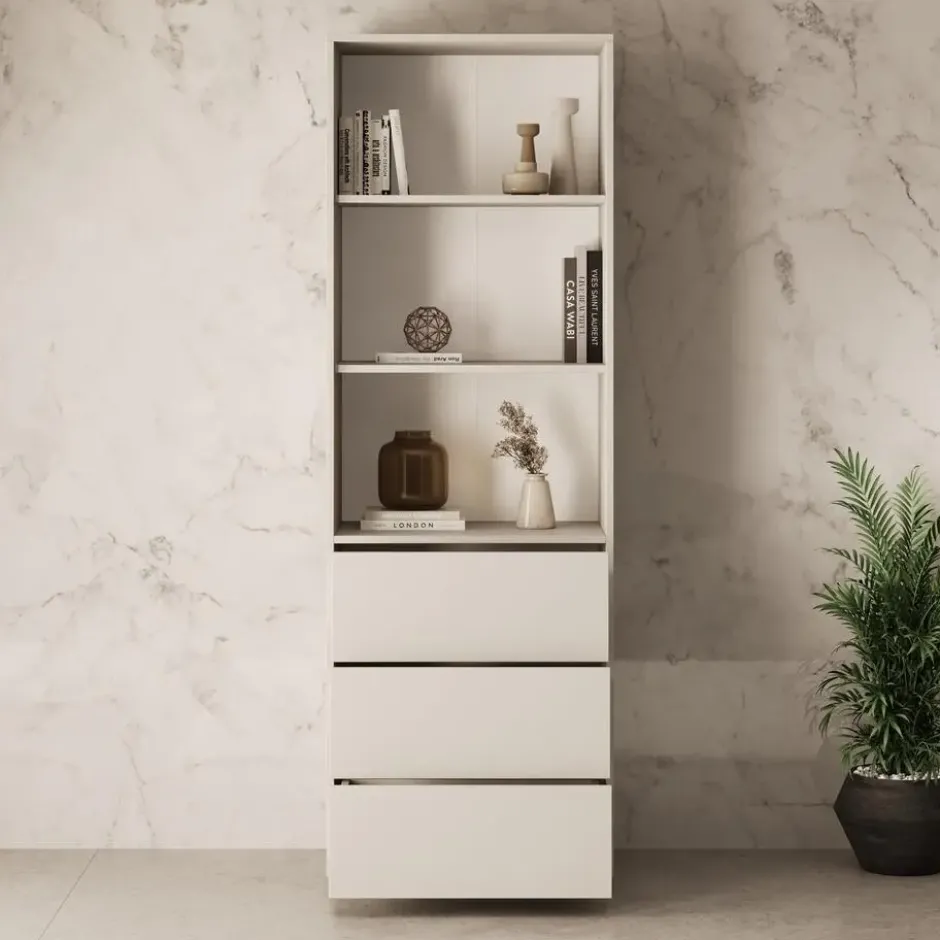 Meubella - Boekenkast Gideon - Beige - 60 cm