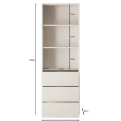 Meubella - Boekenkast Gideon - Beige - 60 cm