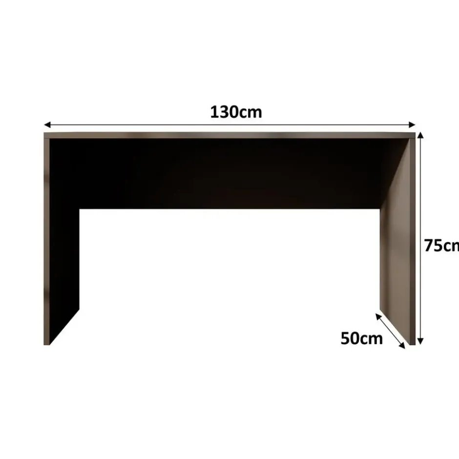 Meubella - Bureau Apoda 2 - Zwart - 130 cm