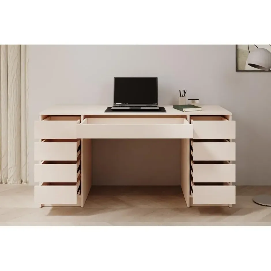 Meubella - Bureau Avio 2 - Beige - 154 cm