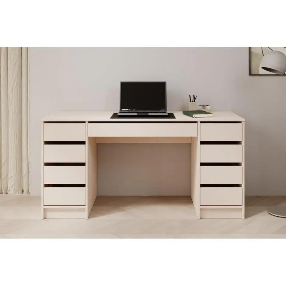 Meubella - Bureau Avio 2 - Beige - 154 cm