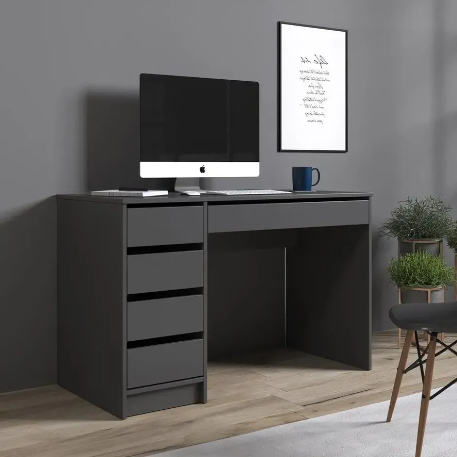 Meubella - Bureau Avio - Grijs - 120 cm