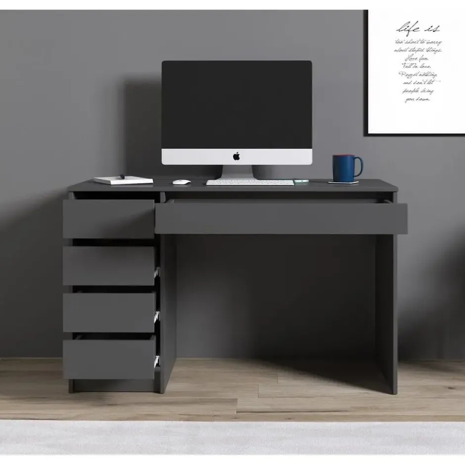 Meubella - Bureau Avio - Grijs - 120 cm