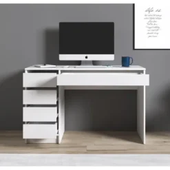 Meubella - Bureau Avio - Wit - 120 cm