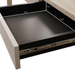 Meubella - Bureau Mazar - Licht eiken - 139 cm