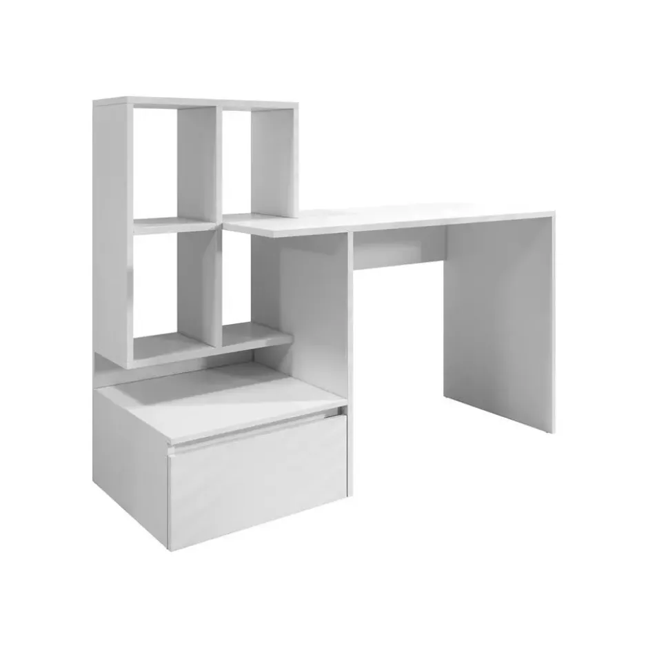 Meubella - Bureau Pierre 2 - Wit - 145 cm