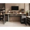Meubella - Bureau Ryan - Grijs - Eiken - 160 cm