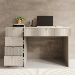 Meubella - Bureau Tavares - Beige - 120 cm