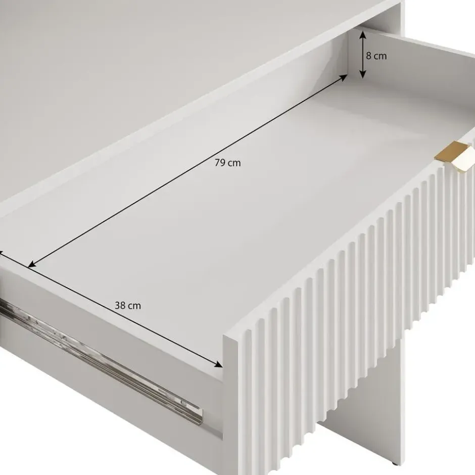 Meubella - Bureau Tavares - Wit - 120 cm