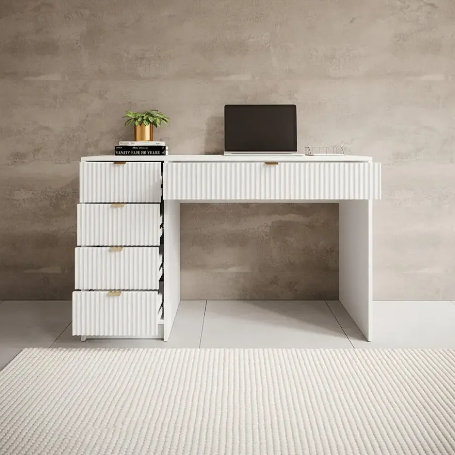 Meubella - Bureau Tavares - Wit - 120 cm