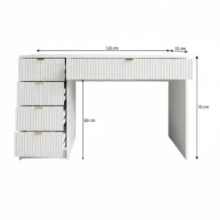 Meubella - Bureau Tavares - Zwart - 120 cm