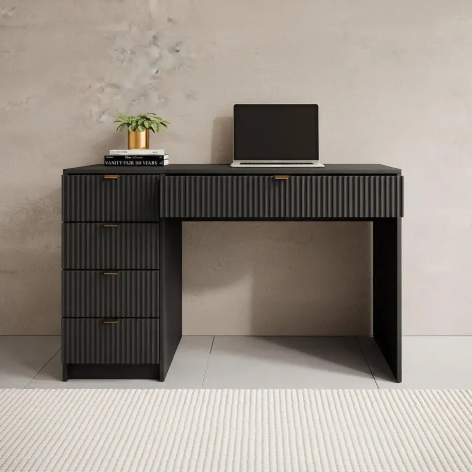 Meubella - Bureau Tavares - Zwart - 120 cm