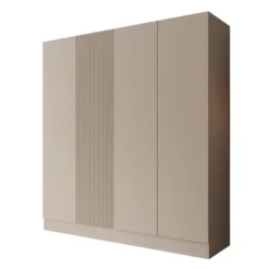 Meubella - Capri - Kledingkast 4-deurs - Beige - 205x55x220 cm