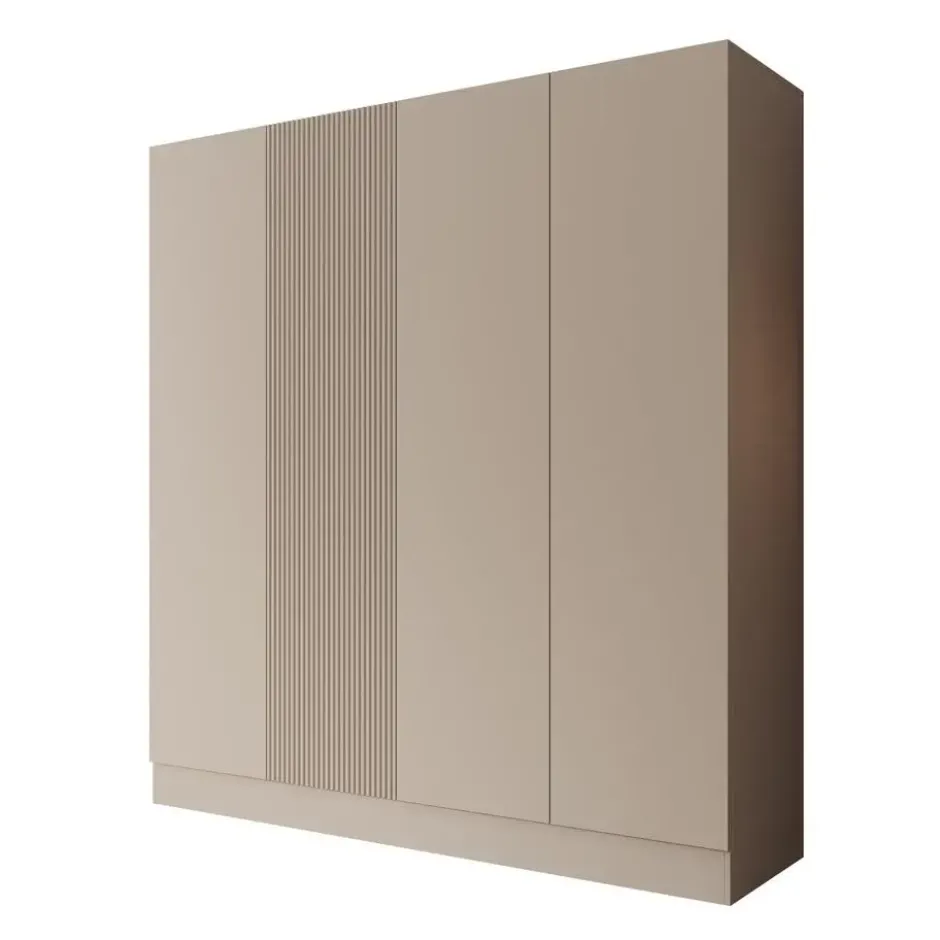 Meubella - Capri - Kledingkast 4-deurs - Beige - 205x55x220 cm