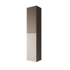 Meubella - Cruzar - Vitrinekast - Beige - 40x30x180 cm