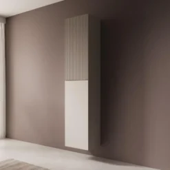 Meubella - Cruzar - Vitrinekast - Beige - 40x30x180 cm
