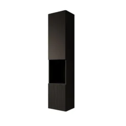 Meubella - Cruzar 2 - Vitrinekast - Zwart - 40x30x180 cm