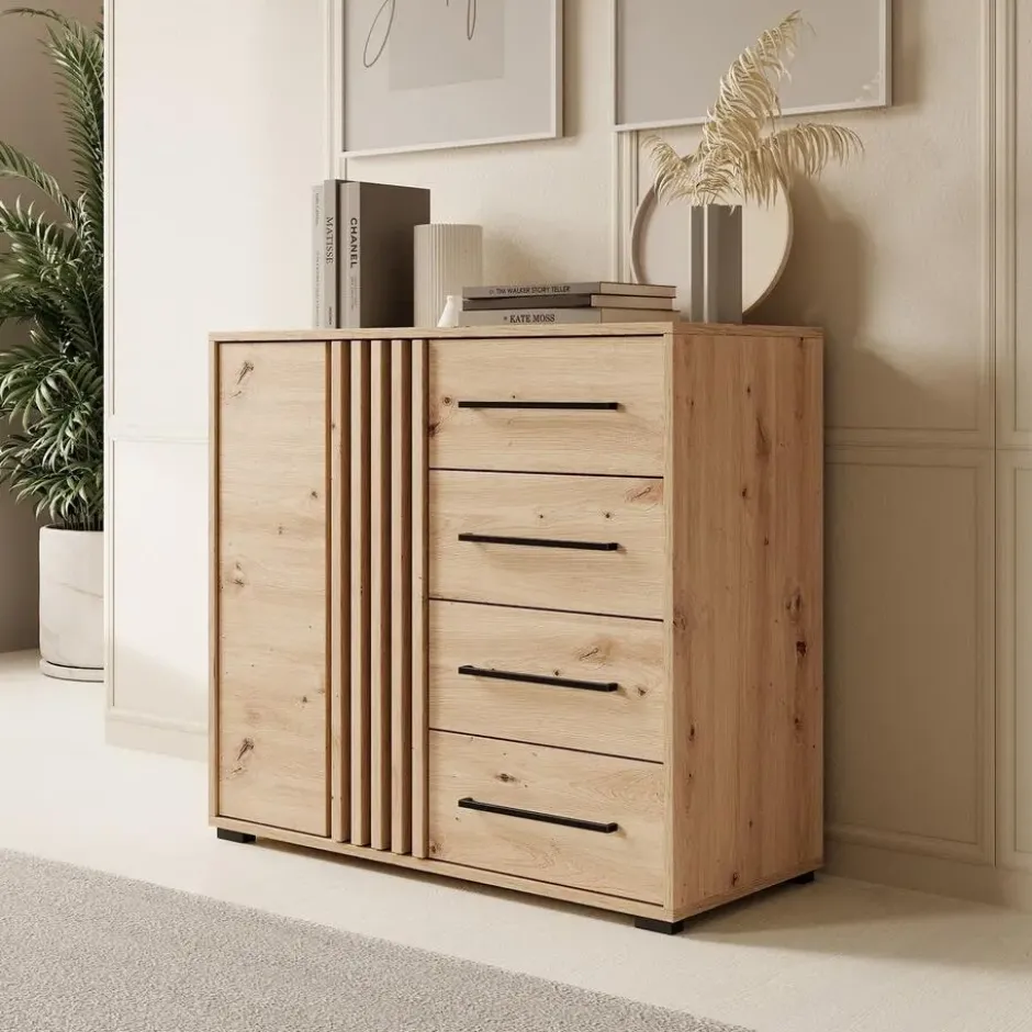 Meubella - Dressoir Adyson - Eiken - 93 cm