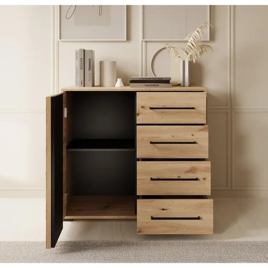 Meubella - Dressoir Adyson - Eiken - 93 cm