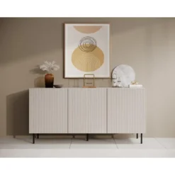 Meubella - Dressoir Alex - Beige - 156 cm