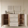 Meubella - Dressoir Bahia - Beige - 163 cm