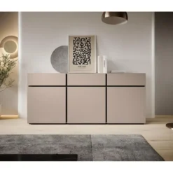 Meubella - Dressoir Cainan - Beige - 180 cm